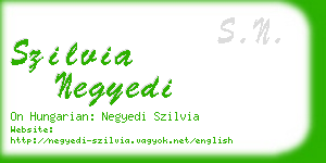szilvia negyedi business card